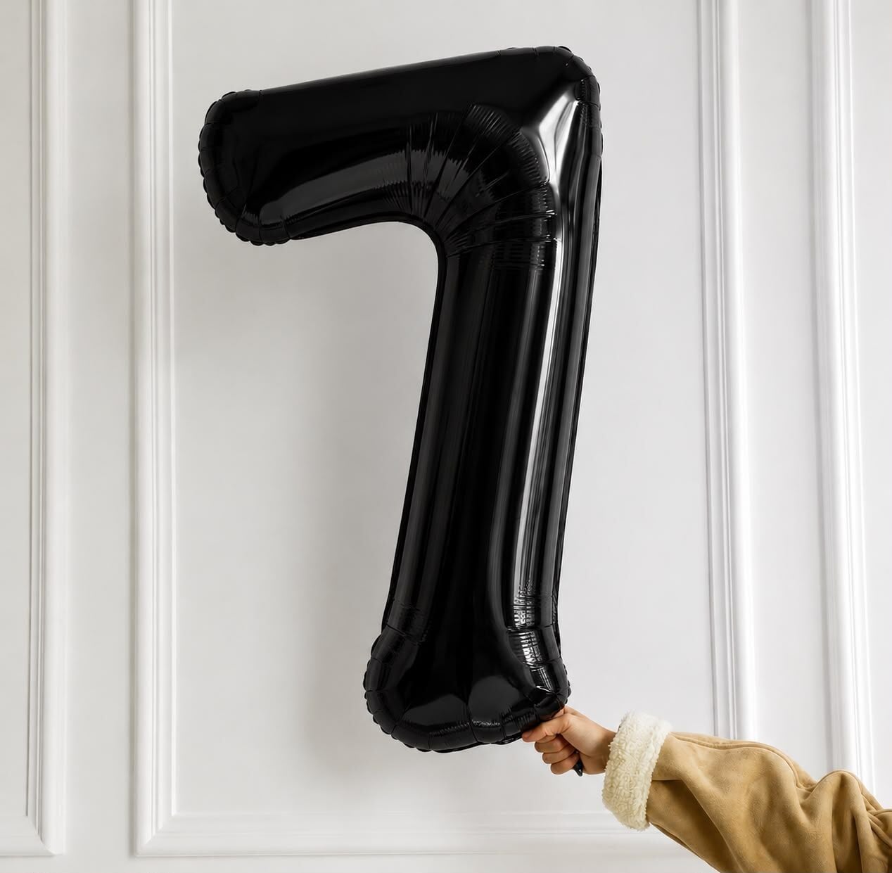 100cm 7 Siyah Rakam Folyo Balon
