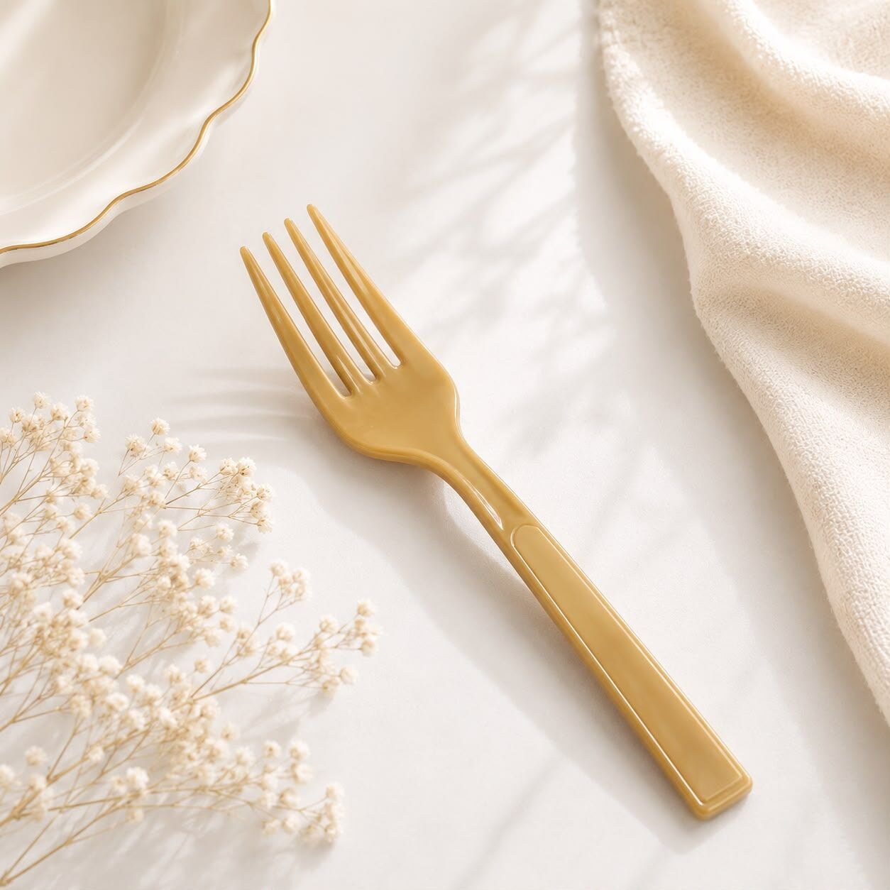 Gold Plastik Çatal 24 Adet
