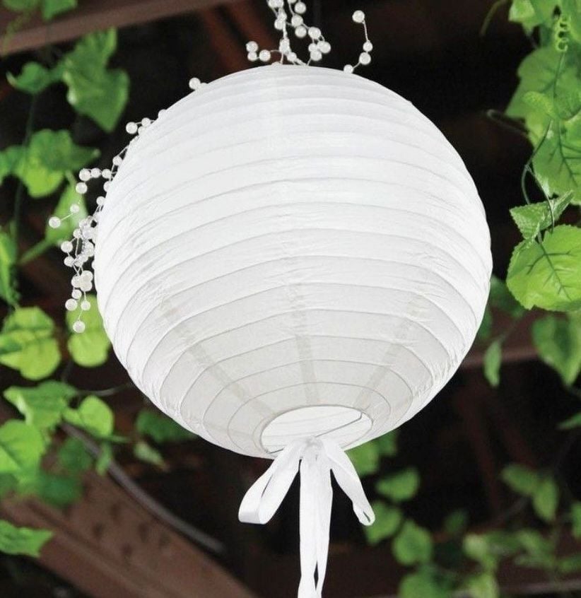 Beyaz Kağıt Japon Feneri 20cm
