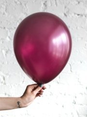 BORDO METALİK BALON 100 ADET