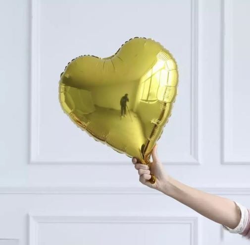 Gold Kalp Folyo Balon 1 Adet