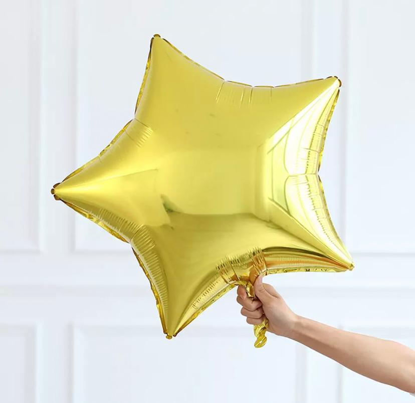 Gold Yıldız Folyo Balon 1 Adet