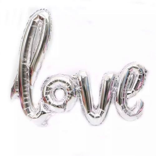 Gümüş Love İmza Folyo Balon