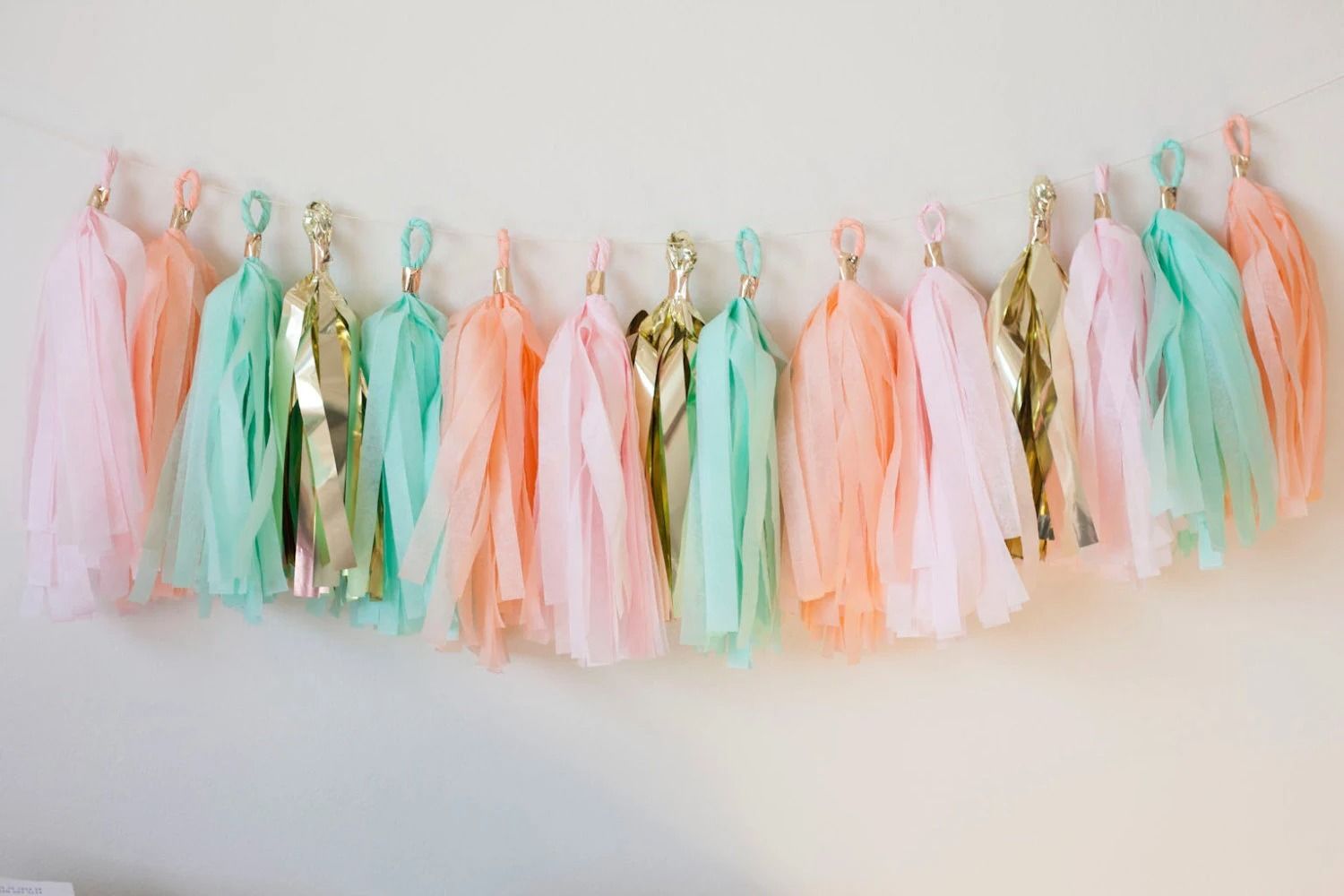 Pembe Turuncu Altın Mint Püskül Kit