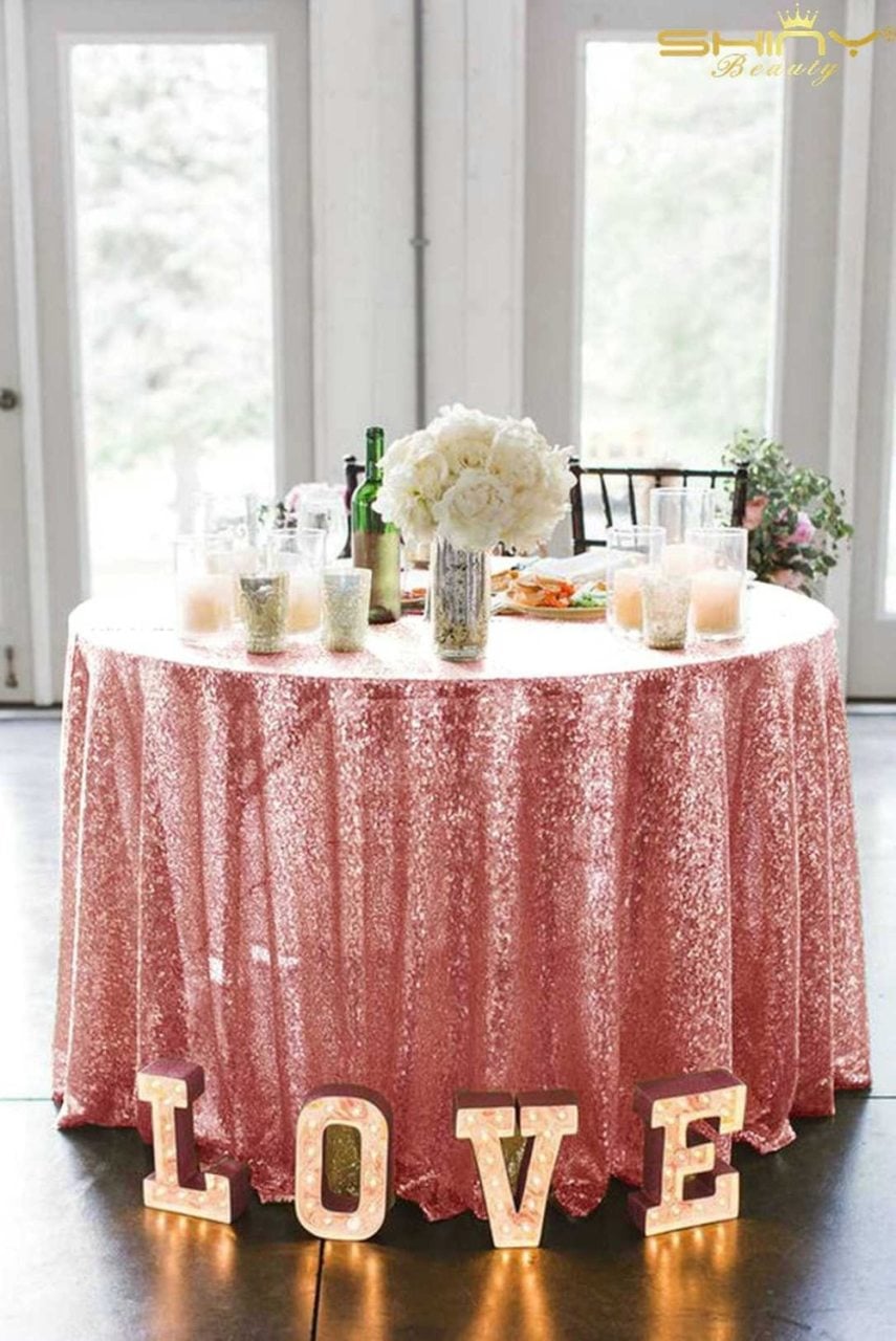 Rosegold Payet Masa Örtüsü 140x200