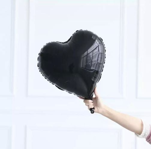 SiyahKalp Folyo Balon 1 Adet